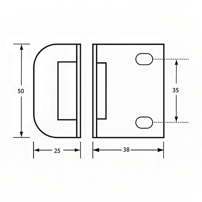 Metlam Staple Satin Chrome - Available in 31mm and 35mm Centre to Centre