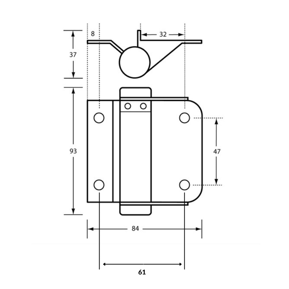 Metlam Spring Hinge Visible Fix 109 - Available in Various Fixings