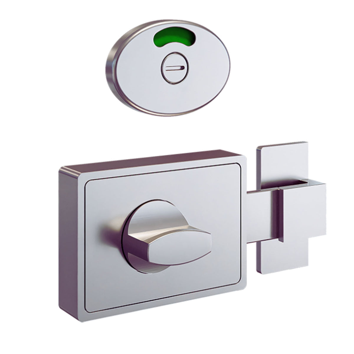 Metlam Privacy Lock & Indicator Set Concealed Fix Satin Chrome Plate 300_CFF_H