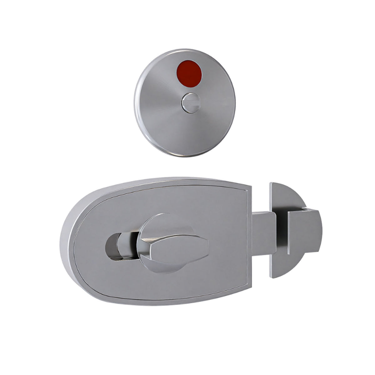Metlam 500 Series Slide Lock & Privacy Indicator Set Satin Chrome Plate 500_SLIDELOCK_SCP