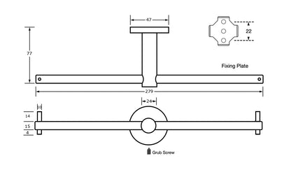 Metlam Double Toilet Roll Holder - Available in Designer Matt Black and Satin Stainless Finish