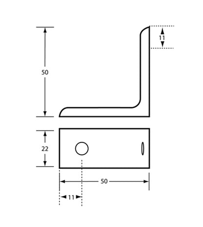 Metlam Angle Bracket Aluminium - Available in Various Finishes