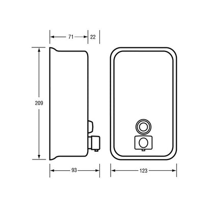 Metlam Vertical Soap Dispenser Stainless Steel ML605BS_N
