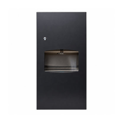 Metlam Paper Towel Dispenser And Waste Receptacle 6.5L Designer Black ML710_SM_MK2_DESIGNER