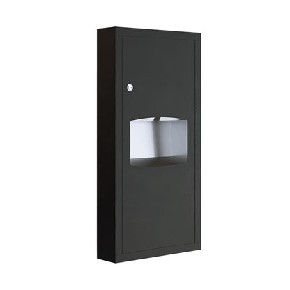 Metlam Surface Mounted Paper Towel Dispenser & Waste Receptacle Black ML710_SM_MK3_DESIGNER