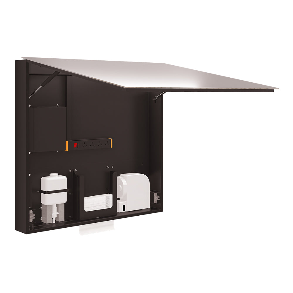Metlam Integrated Mirror Cabinet with Soap & Paper Towel Dispenser & Hand Dryer ML_IMC3_LUX