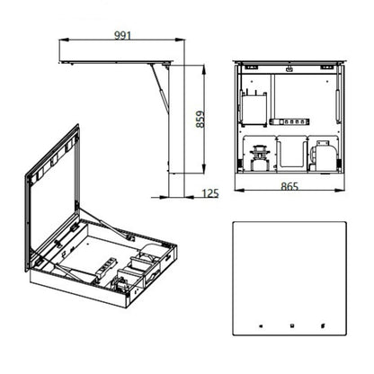 Metlam Integrated Mirror Cabinet with Soap & Paper Towel Dispenser & Hand Dryer ML_IMC3_LUX
