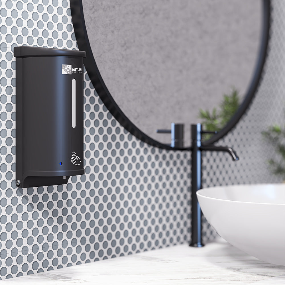 Metlam Automatic Foam Soap Dispenser 800ml Designer Black ML_MSD_FOAMDISP_BLK