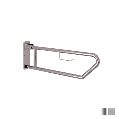 Metlam Click-Lock Pull Down Grab Rail with Toilet Roll Holder - Available in Various Finishes