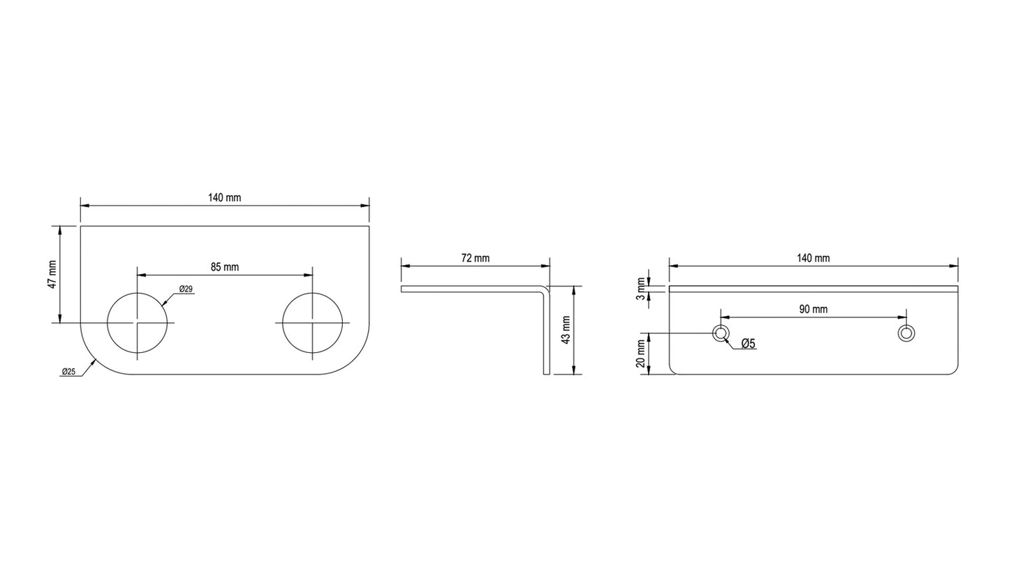 Metlam Double Soap Bottle Holder - Available in Designer Black and Satin Stainless Finish