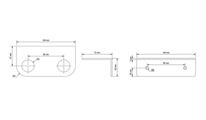 Metlam Double Soap Bottle Holder - Available in Designer Black and Satin Stainless Finish