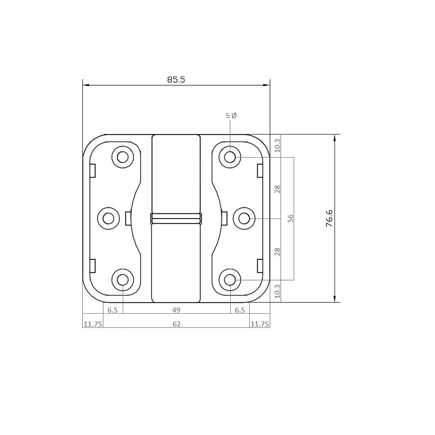 Metlam Moda Spring Hinge - Available in Various Handing and Fixings