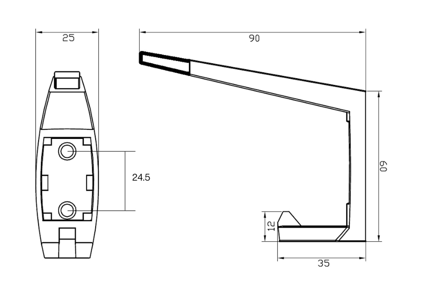 Metlam Moda Hat and Coat Hook Concealed with Screw Fixings