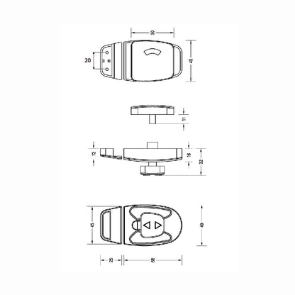 Metlam Sera Slide Lock and Indicator Set - Available in Various Finishes