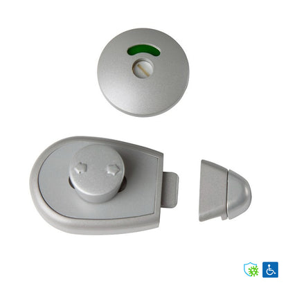 Metlam Xcel Slide Lock and Indicator Set Concealed with Screw Fixings Antimicrobial