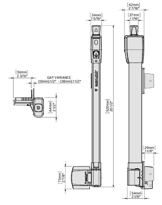 D&D Magna Latch Top Pull White ML3TPKAWT