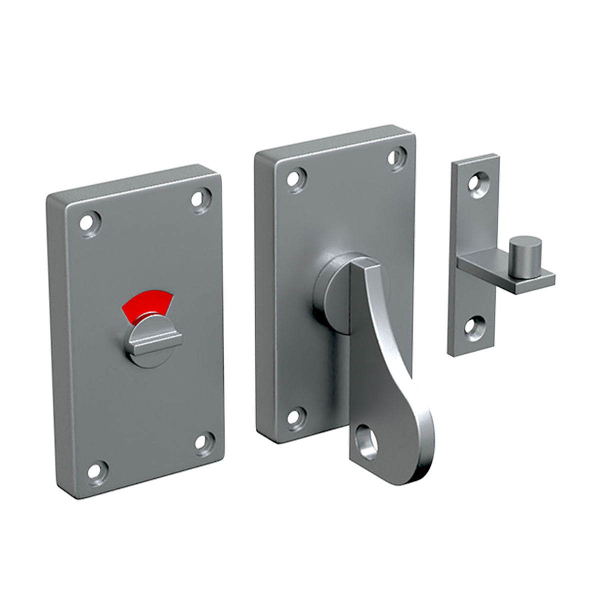 Metlam Sliding Door Privacy Indicator Lock Visible Fix Polished Aluminium ML405AL