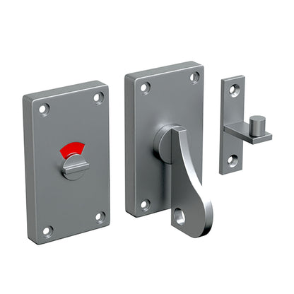 Metlam Sliding Door Privacy Indicator Lock Visible Fix Polished Aluminium ML405AL