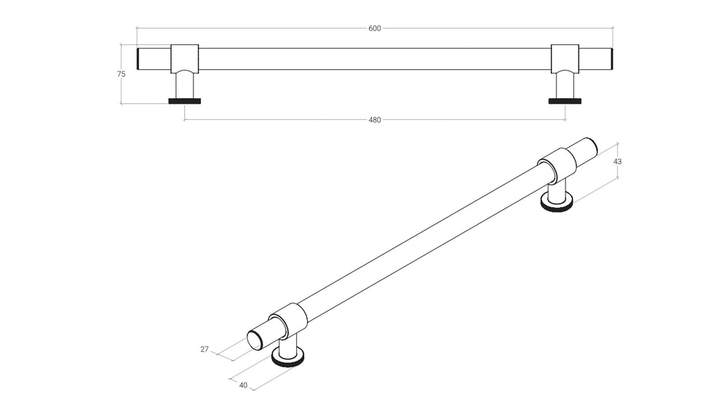 Momo Belgravia Knurled Entrance Door Pull Handle - Available in Various Finishes|MOMOBLGEPBNZ|MOMOBLGEPBSB|MOMOBLGEPDKB|MOMOBLGEPDBB|MOMOBLGEPDBR|MOMOBLGEPMBL