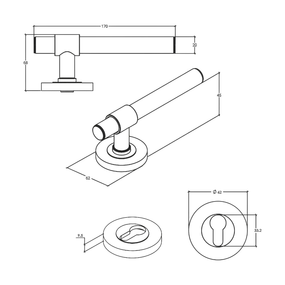 Momo Belgravia Door Handle Lever Solid Brass Mortice Entrance Set - Available in Various Finishes|MOMOBLGLENTRBNZ|MOMOBLGLENTRBSB|MOMOBLGLENTRDBB|MOMOBLGLENTRDBR|MOMOBLGLENTRMBL|MOMOBLGLENTRDKB