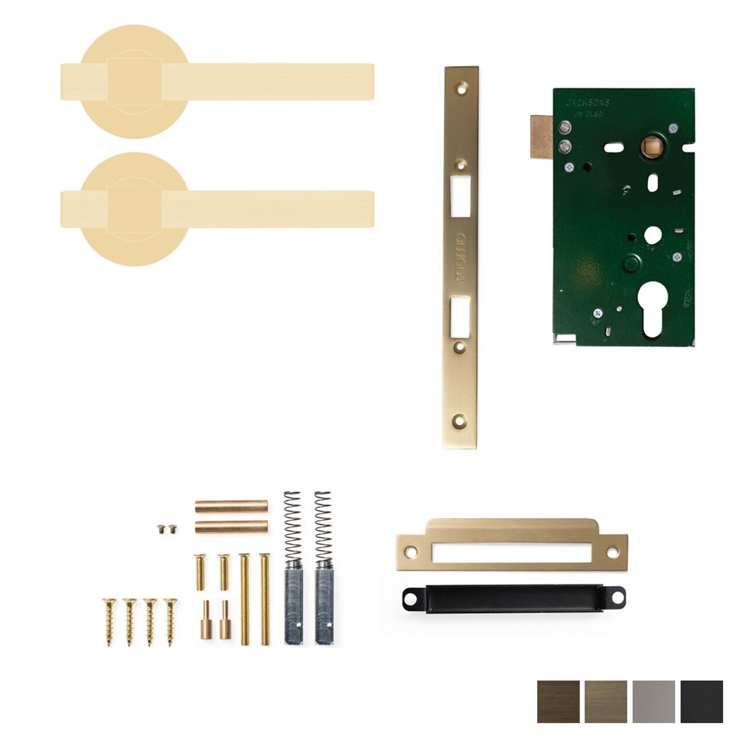Momo Belgravia Lined Lever Solid Brass Mortice Passage Set - Available in Various Finishes