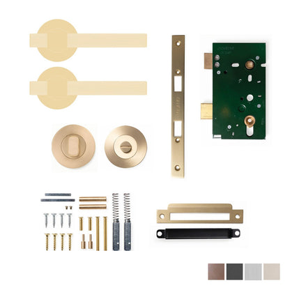 Momo Belgravia Lined Lever Mortice Lock Privacy Set - Available in Various Finishes