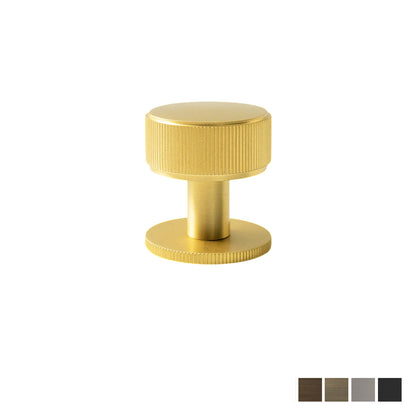 Momo Belgravia Lined 35mm Solid Brass Round Knob  - Available in Various Finishes