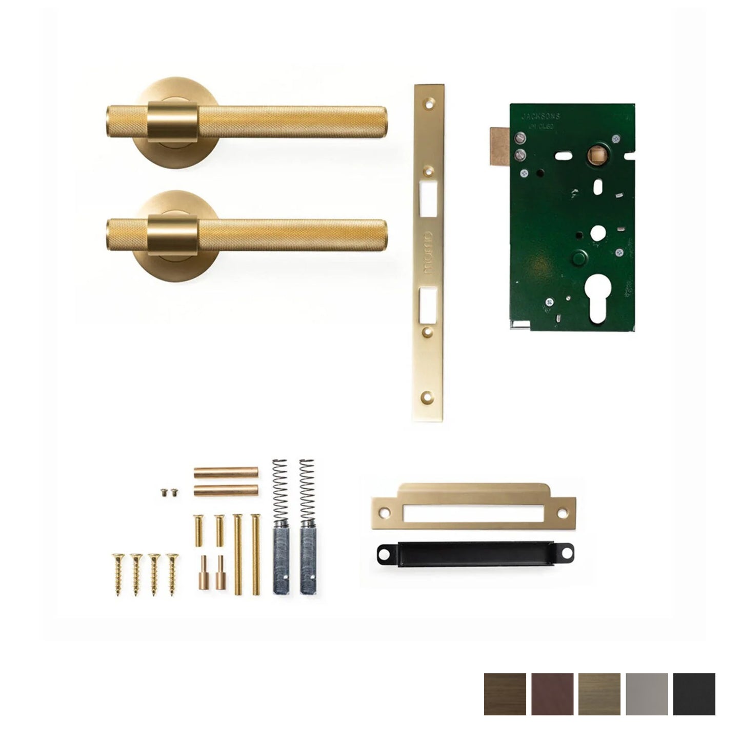 Momo Belgravia Door Handle Lever Solid Brass Mortice Passage Set - Available in Various Finishes