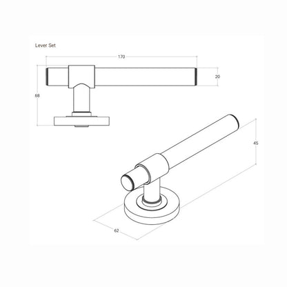 Momo Belgravia Plain Lever Solid Brass Tubular Latch Passage Set - Available in Various Finishes