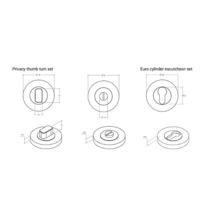 Momo Belgravia Plain Lever Solid Brass Tubular Latch Passage Set - Available in Various Finishes