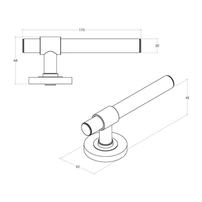 Momo Belgravia Solid Brass Tubular Latch Passage Lever Set - Available in Various Finishes|MOMOBLGLTPASDKB|MOMOBLGLTPASBNZ|MOMOBLGLTPASBSB|MOMOBLGLTPASDBB|MOMOBLGLTPASDBR|MOMOBLGLTPASMBL