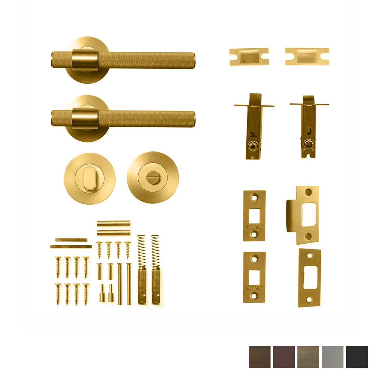 Momo Belgravia Door Handle Lever Tubular Latch Privacy Set - Available in Various Finishes