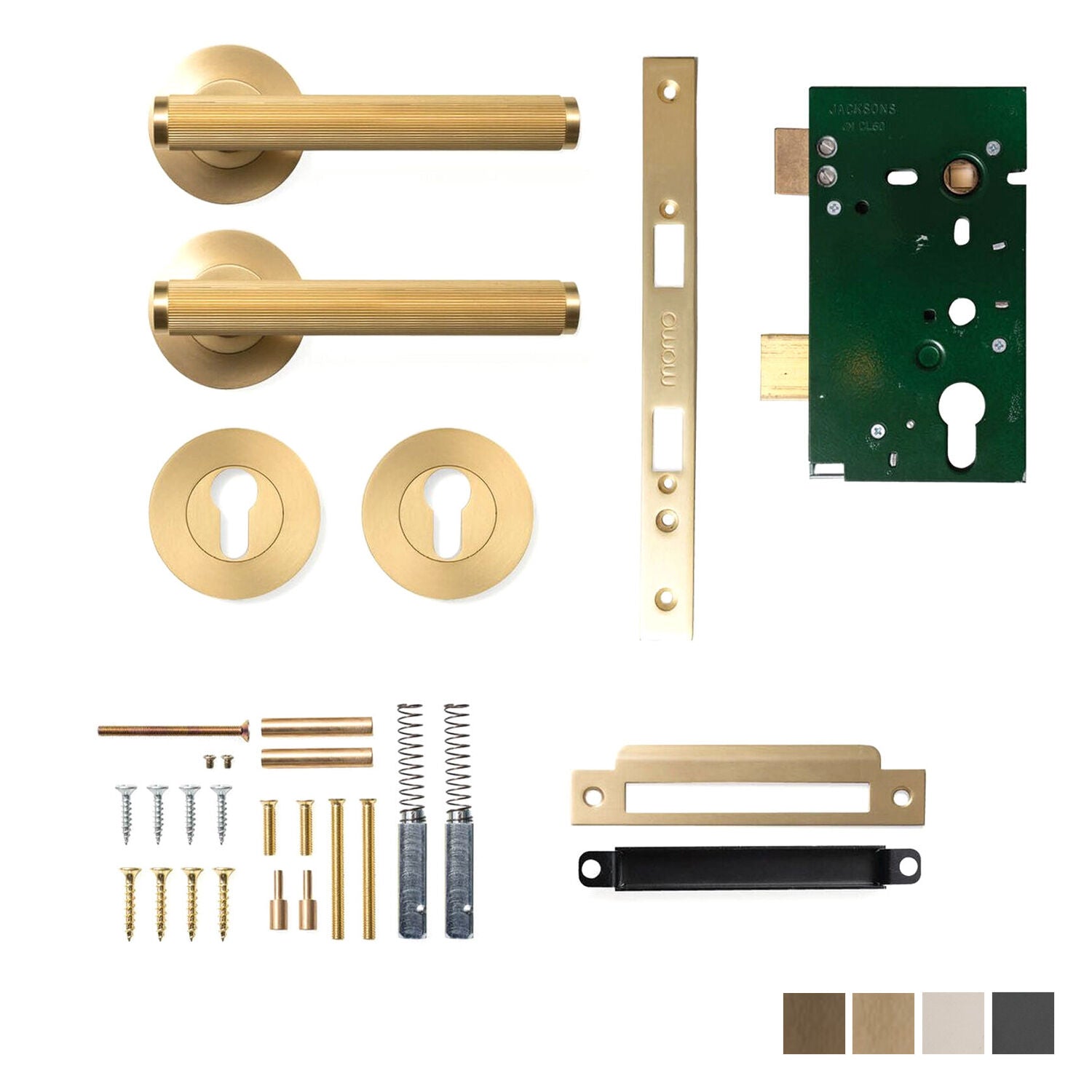 Momo Bellevue Lined Door Lever Entrance Set - Available in Various Finishes