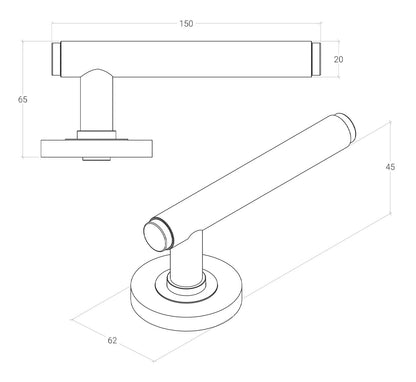 Momo Bellevue Plain Door Lever Handle Set Lever - Available in Various Finishes