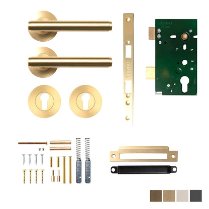 Momo Bellevue Plain Door Lever Entrance Set - Available in Various Finishes