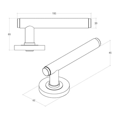 Momo Bellevue Solid Brass Plain Mortice Lock Passage Lever Set - Available in Various Finishes