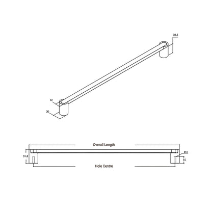 Momo Fusion D Handle - Available in Various Finishes and Sizes|MOMOFSN0627160BRN|MOMOFSN0627320BRN|MOMOFSN0627160TTBL|MOMOFSN0627160BDB|MOMOFSN0627160MBL|MOMOFSN0627320TTBL|MOMOFSN0627320BDB|MOMOFSN0627320MBL