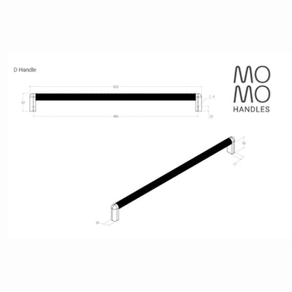 Momo Riss Big Cabinet Pull D Handle - Available in Various Finishes and Sizes