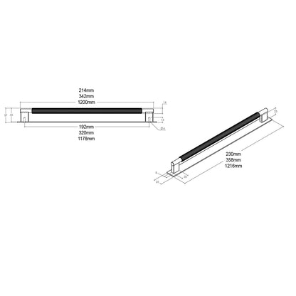 Momo Arpa D Handle and Backplate - Available in Various Sizes and Finishes