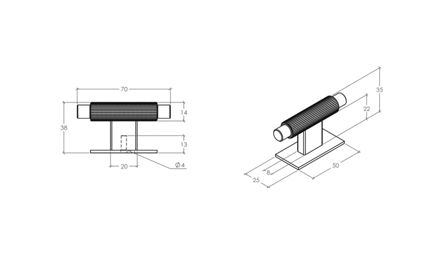 Momo Arpa T Knob 70mm - Available in Various Finishes