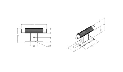 Momo Arpa T Knob 70mm - Available in Various Finishes