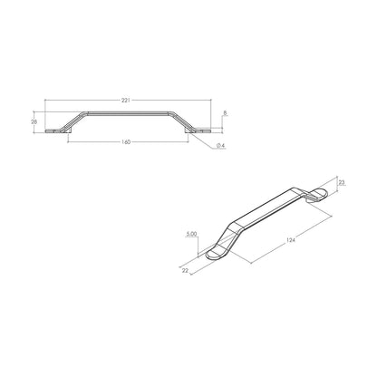 Momo Belt D Handle 160mm - Available in Various Finishes