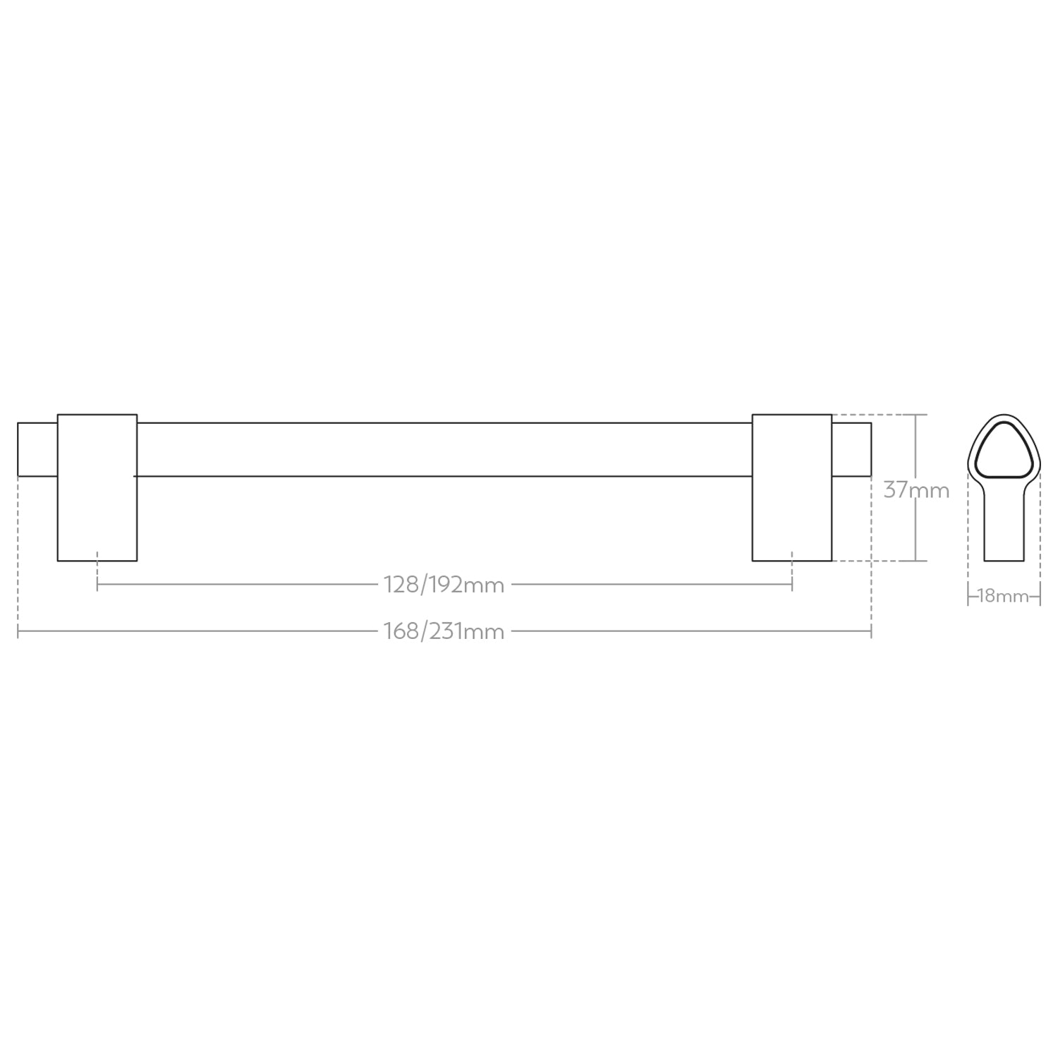 Momo Casper Handle - Available In Various Finishes and Sizes