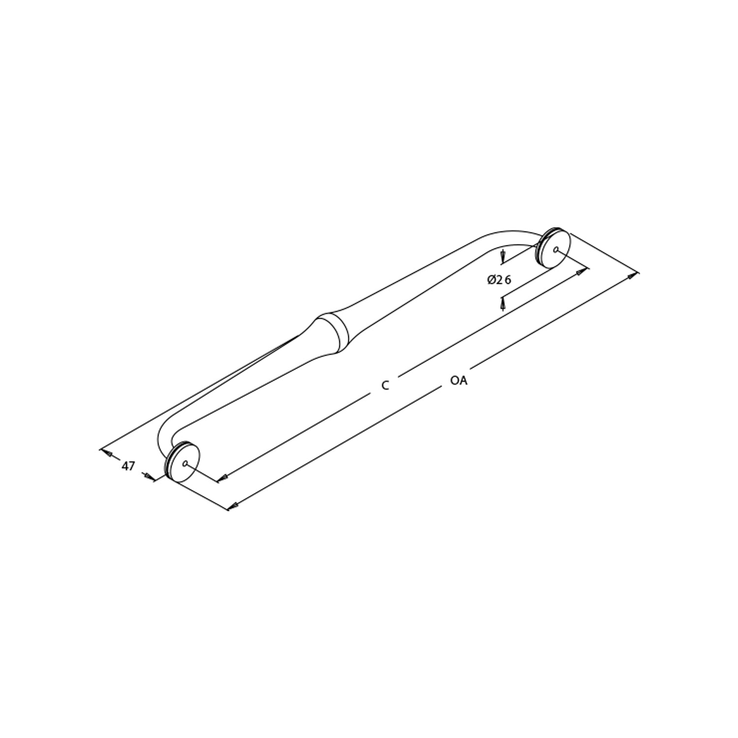 Momo Crosby D Handle - Available In 154mm and 250mm