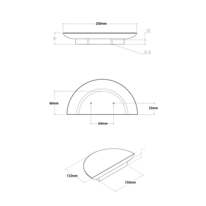 Momo Daintree Half Round Timber Handle - Available in Various Finishes and Sizes