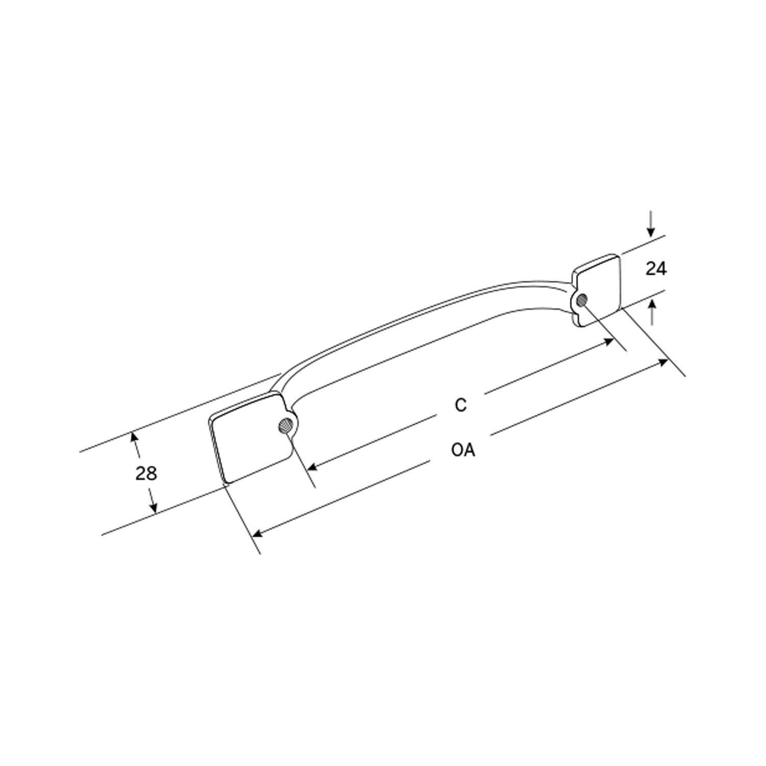 Momo Georgia D Handle - Available In Various Finishes and Sizes