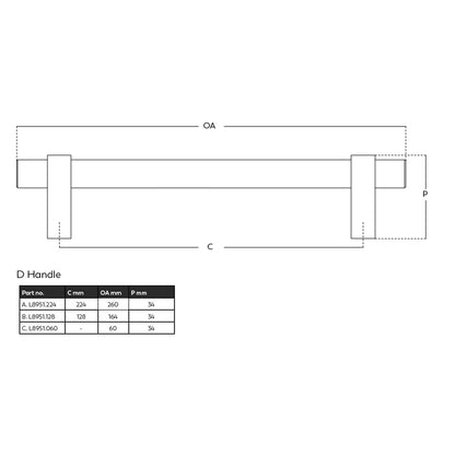 Momo Loreto Bar Pull - Available In Various Finishes and Sizes