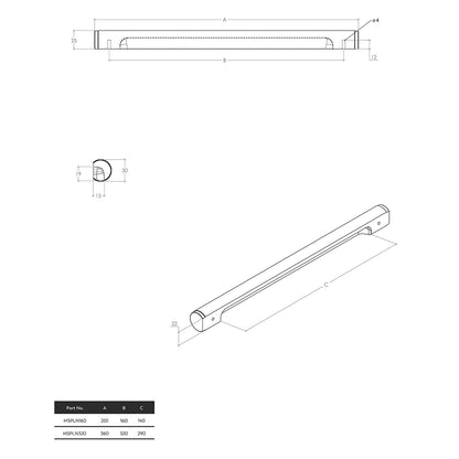 Momo Manhattan Solid Brass Pull Handle - Available in Various Finishes and Sizes