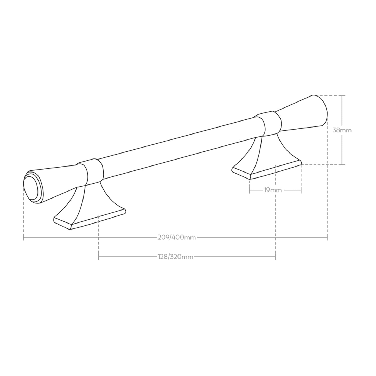 Momo Pembrey Bar Handle - Available In Various Finishes and Sizes