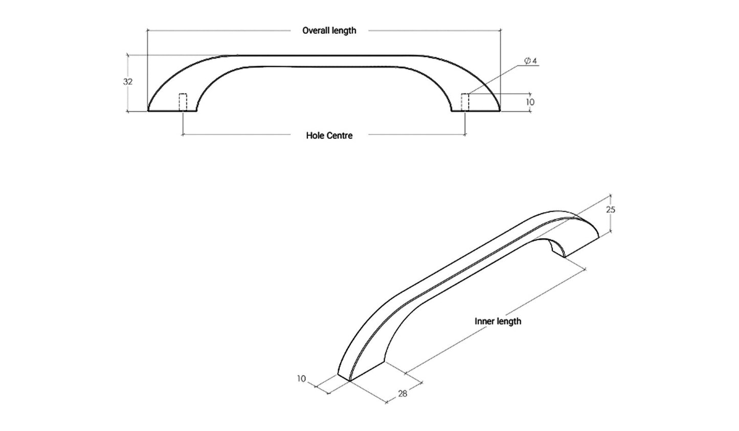 Momo Prato Bow Handle - Available in Various Finishes and Sizes